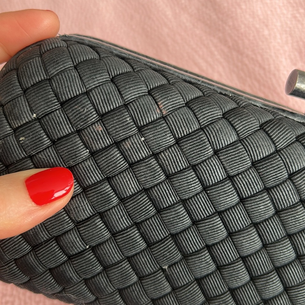 Bottega Veneta pochette knot silk snakeskin clutch black - Picture 10 of 11